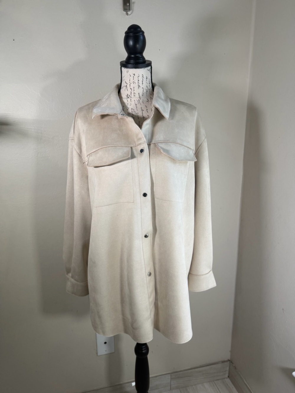 Philosophy Cream Button-Front Utility Jacket